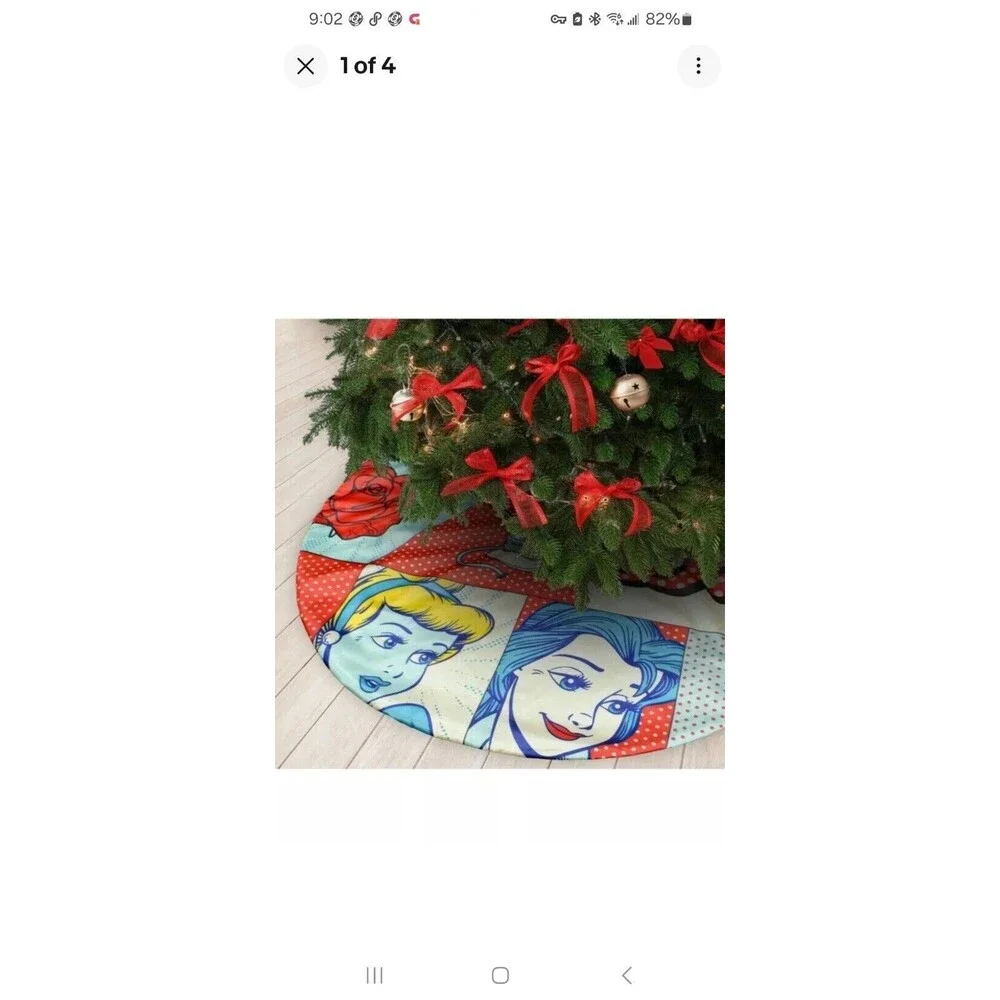 Retro Disney Princess Christmas Tree Skirt 48